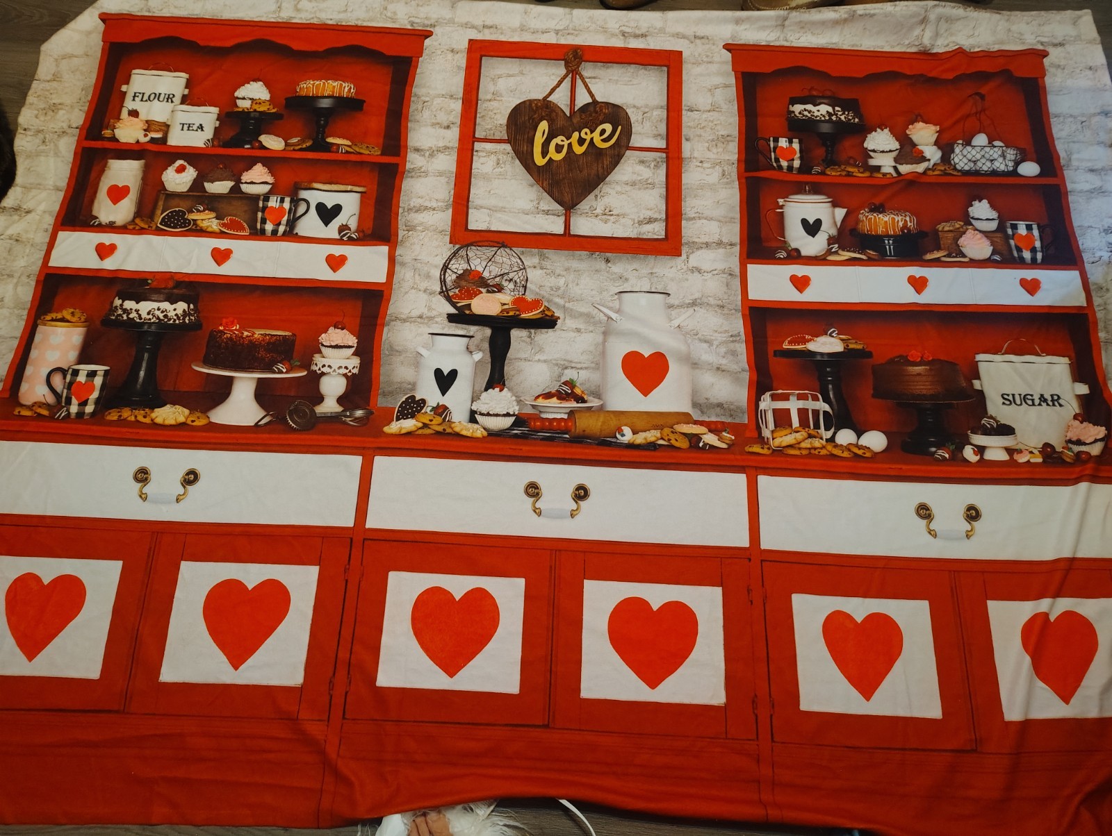 Kate Valentine’s Baking Photography/ Live/ Holiday Backdrop Microfiber 69″X96″