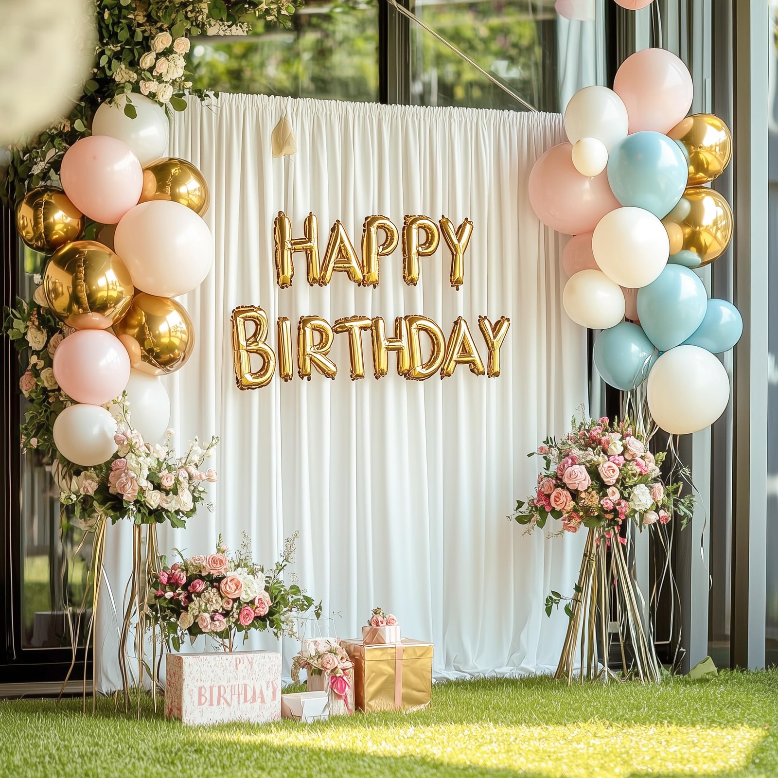 10×8 Ft Ivory Backdrop Curtains For Parties 2 Panels Rod Pocket Hub