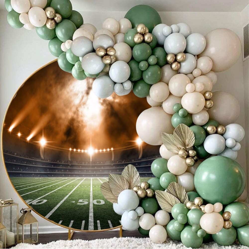 OERJU Football Field Round Backdrop Cover Auditorium Light Football Stadium P…