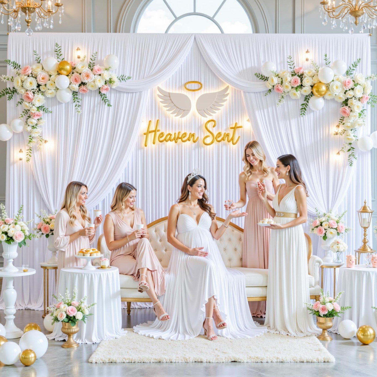 10×10 White Backdrop Curtain for Parties Wedding Wrinkle Free White Photo Cur…