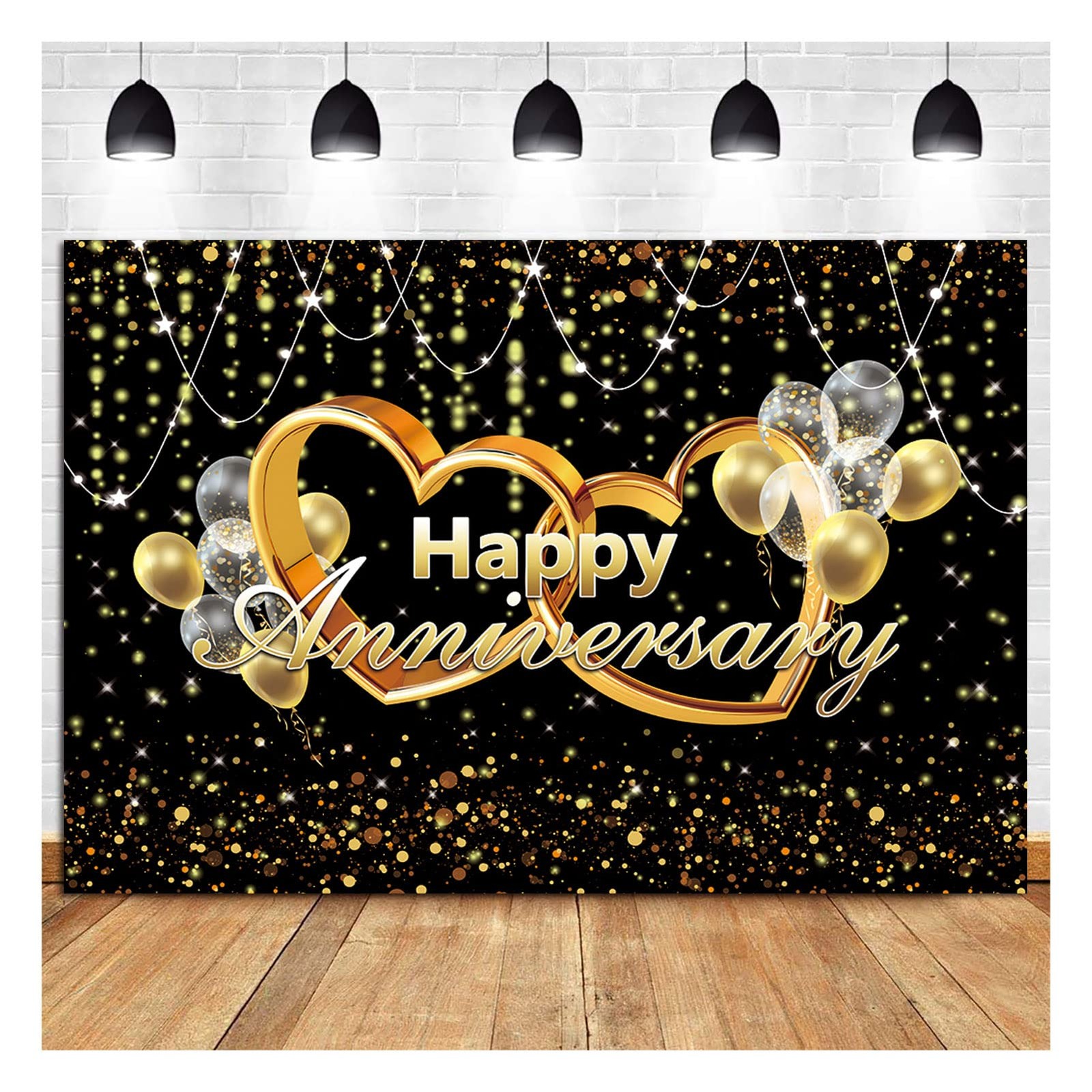 Happy Anniversary Banner Party Decoration Wedding Anniversary Photo Background