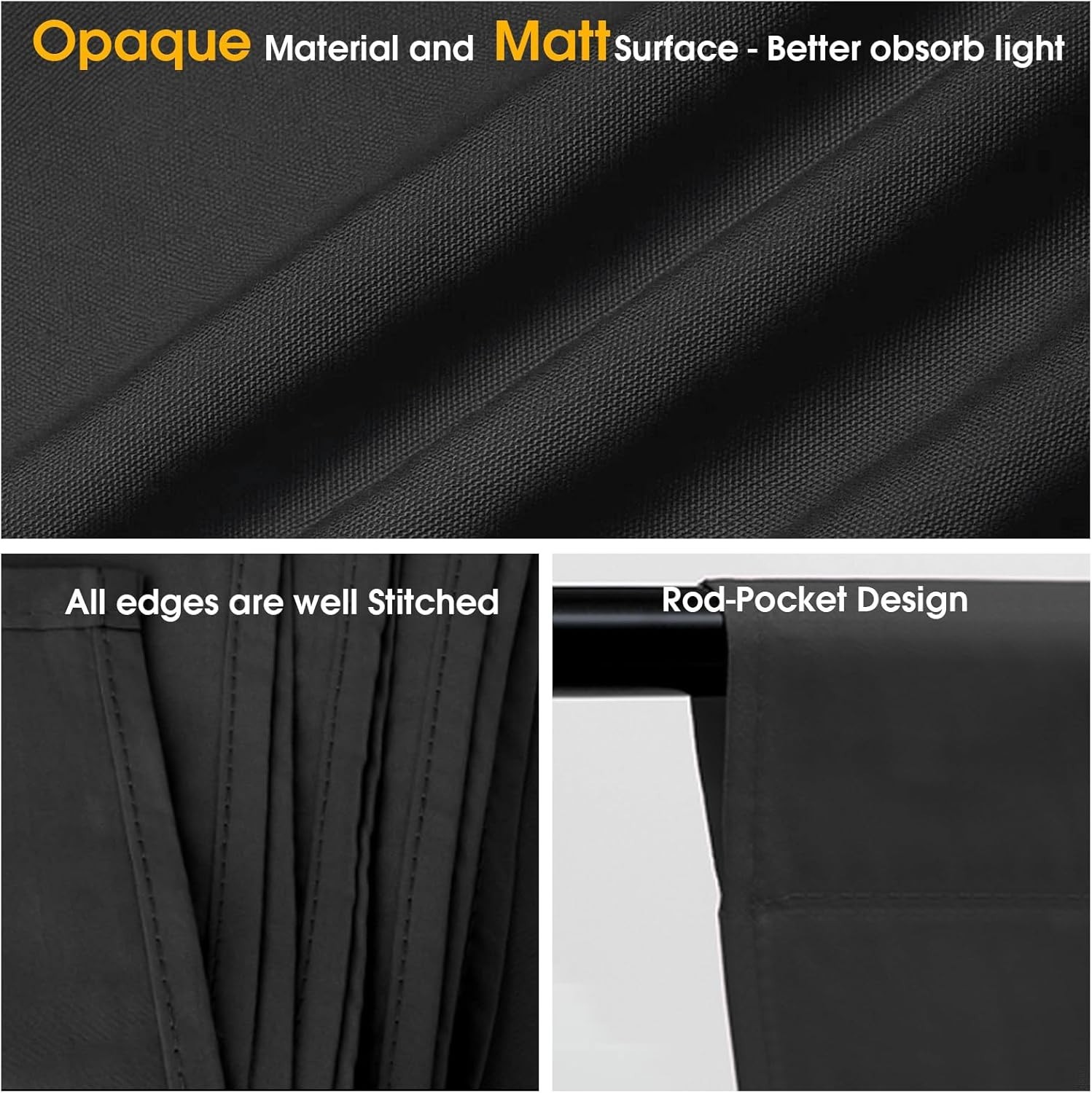 10x20ft Black Photography Backdrop – Versatile Dual-Size for Captivating Shots
