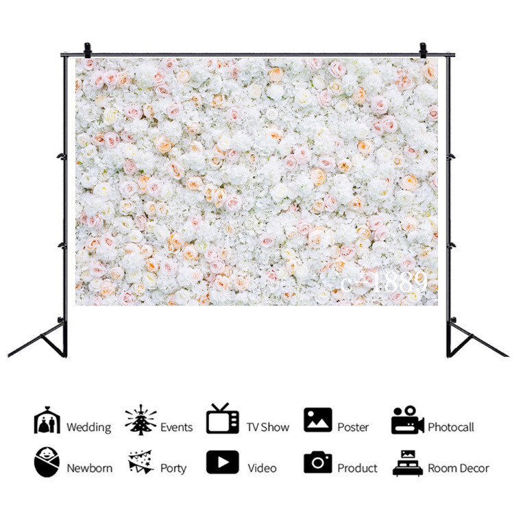 Romantic Floral Photography Background Video Studio Backdrops Party Wedding