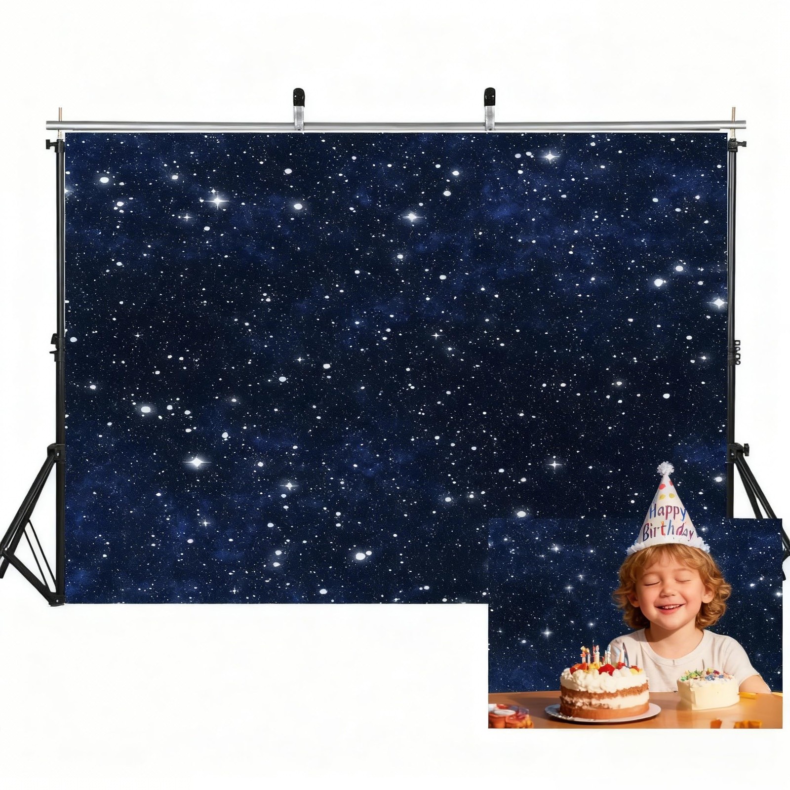 10x10ft Night Starry Sky Photo Backdrop Kids Birthday Party Studio Background