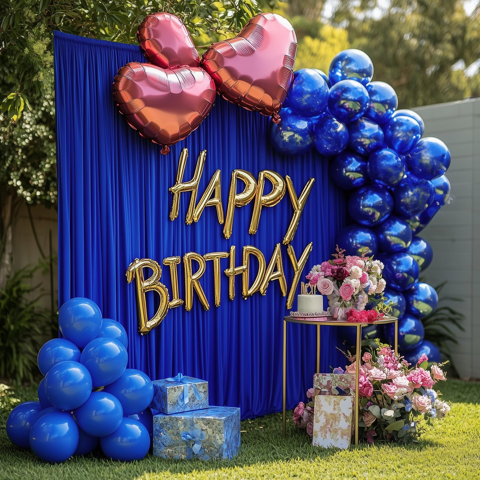 Royal Blue Backdrop Curtain for Parties 10x10FT Photo Backdrop Drapes for Wed…