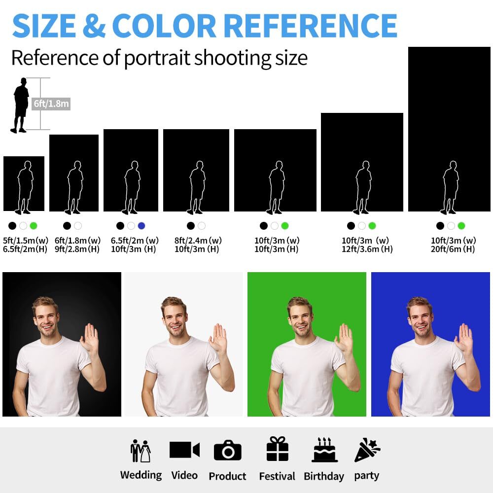 Black Backdrop Curtain 5X6.5 Ft Black Photo Backdrop for Photoshoot Party Vi