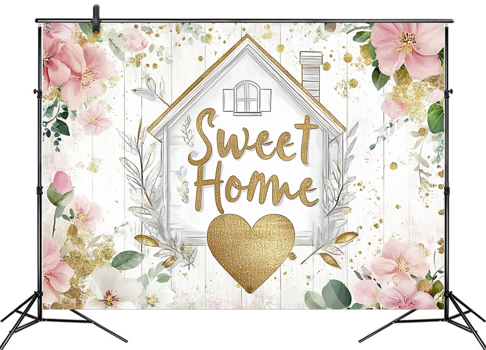 10x8ft Housewarming Backdrop Country Home Sweet Home Background for Photography