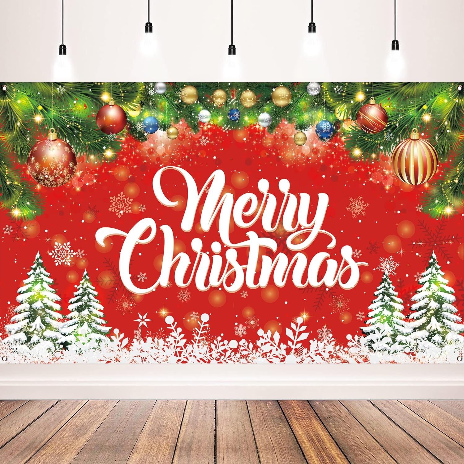 71×43 Inch Merry Christmas Party Backdrop Decorations Large Size Supplies
