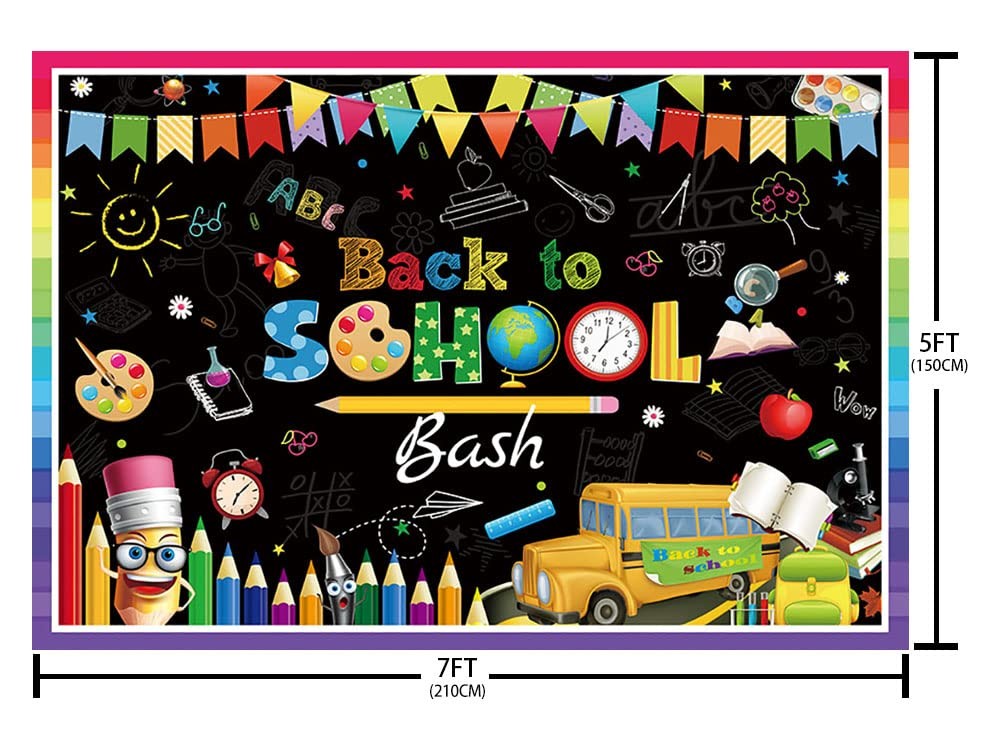 7x5ft Back to School Bash Backdrop First Day of School Preschool Kindergarten…
