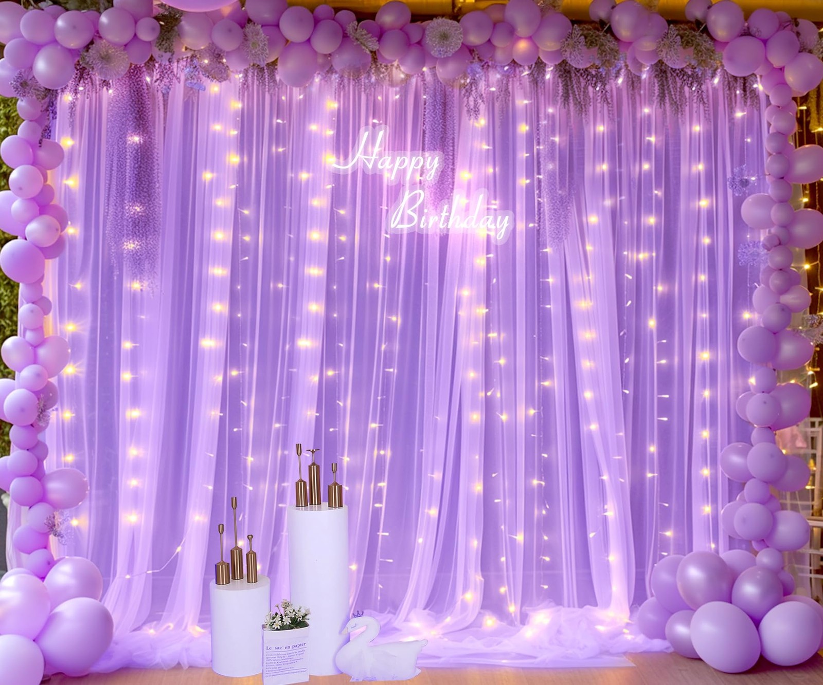10ft x Lavender x ( 5ft(W) x 10ft(H), 2 panels ),