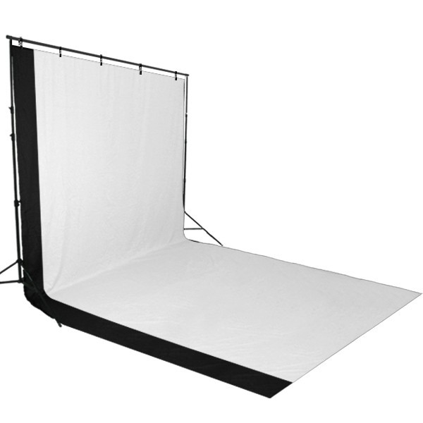 9×13 BW Backdrop Support Stand Photography Studio Video Softbox Lighting 3Kit