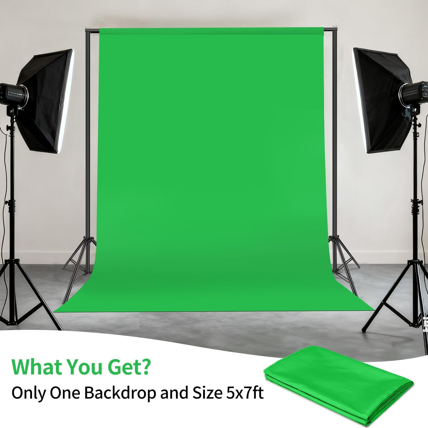 Green Screen Backdrop, 5X7 Ft Photography Chroma Key Greenscreen Background Shee
