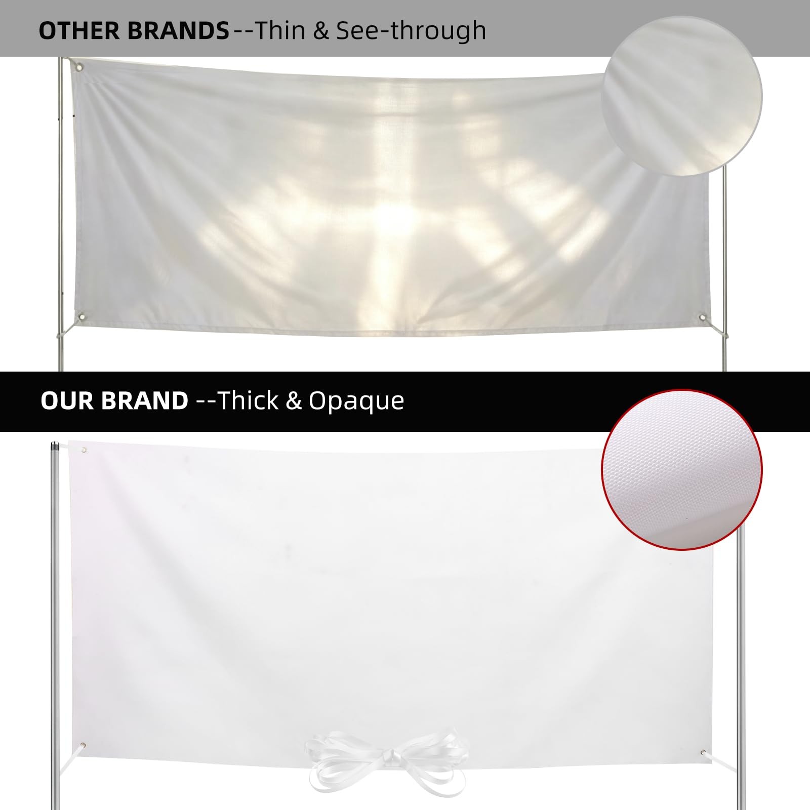 Large Blank Banners 2×4 Feet & 3×6 Feet Banner for Indoor Outdoor Business Of…
