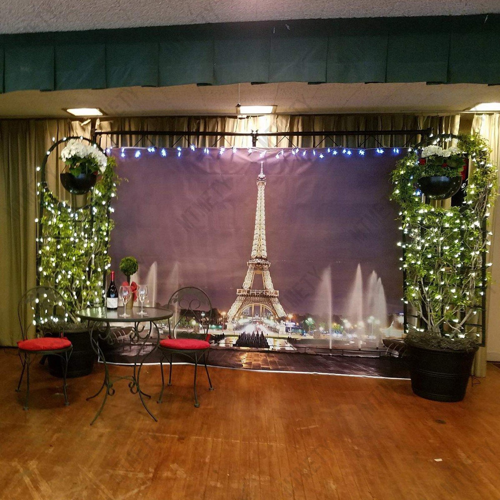 Paris Eiffel Tower Square Photo Props Backdrop for Romantic Love Theme Party …