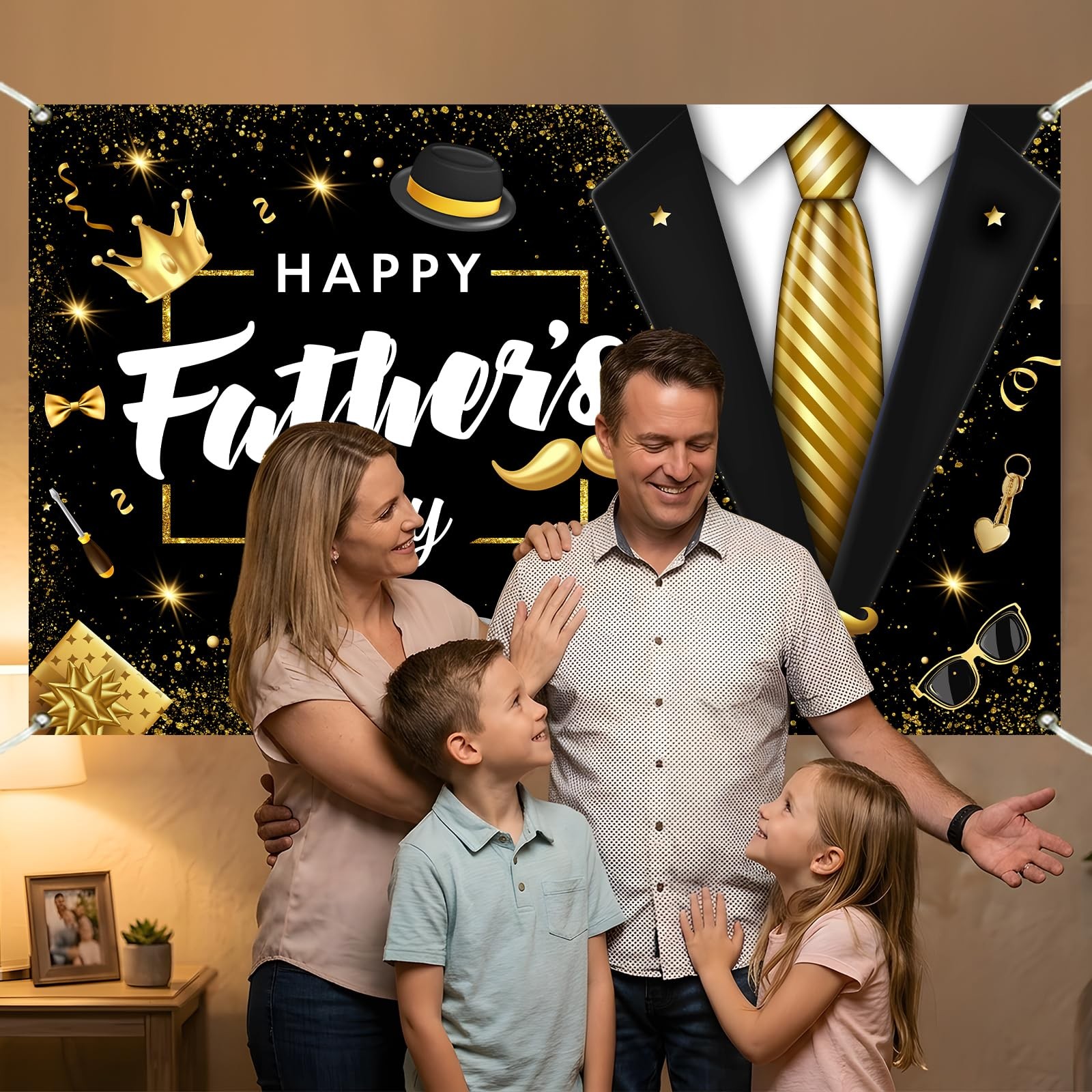 Happy Father’s Day Backdrop Decorations Indoor Outdoor Banner for Photography