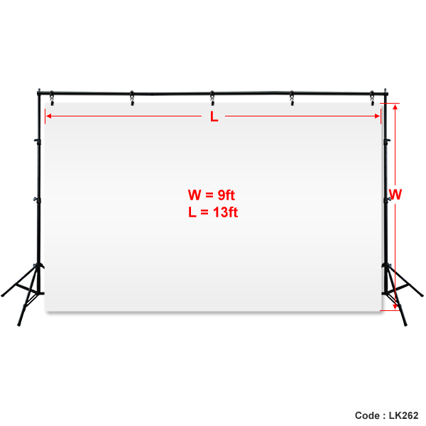 9’x13′ White Photography Backdrop Photo Stand Muslin Background Support Kit