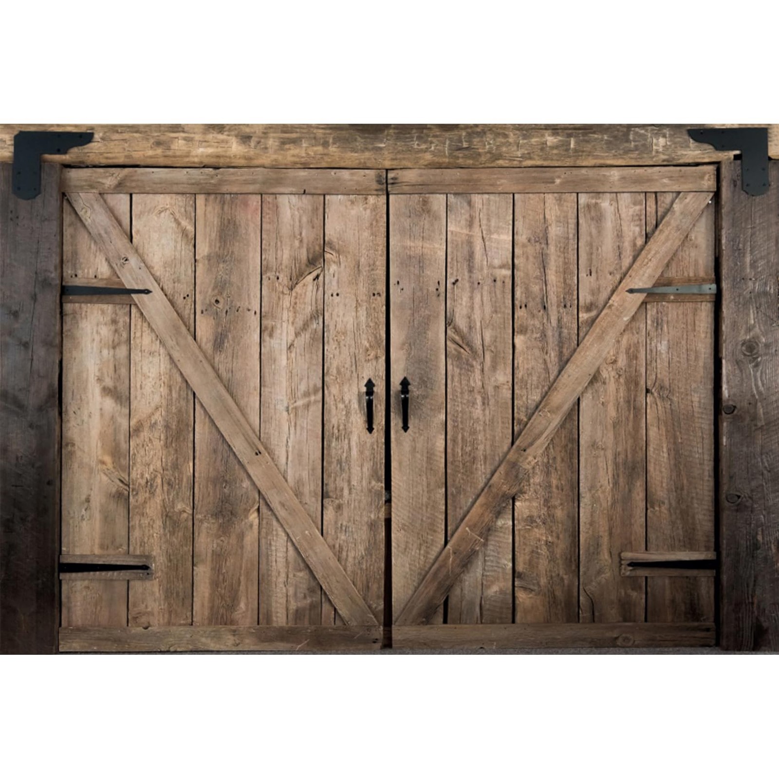 7x5ft Rustic Brown Barn Door Backdrops for Photoshoot Old Wooden Door Western…