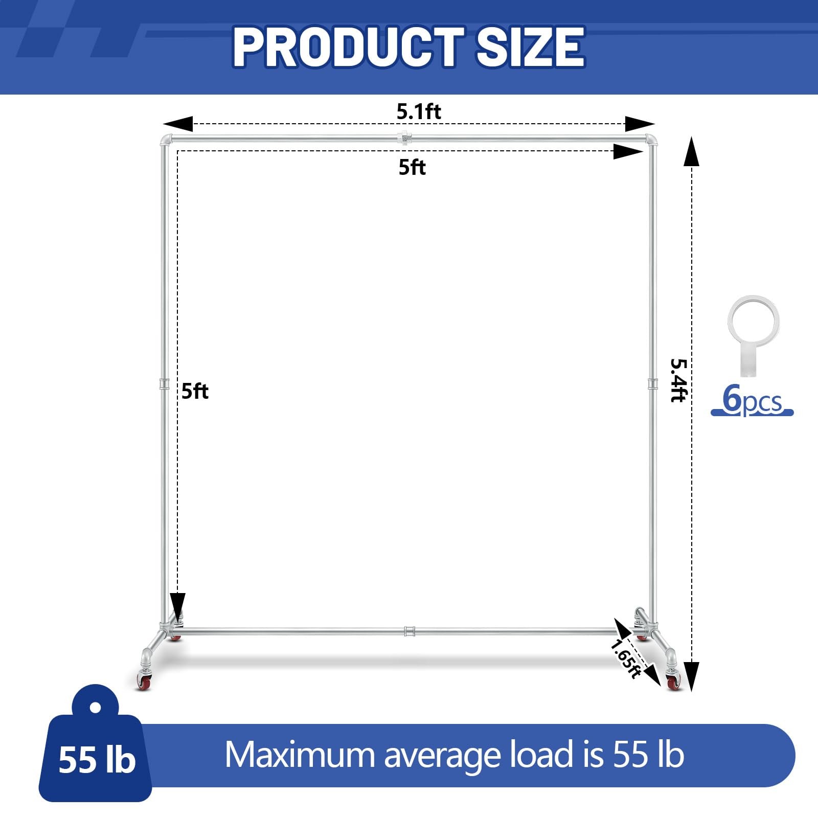 Archery Backstop Stand with Wheels for 5×5 ft Galvanized Steel Netting