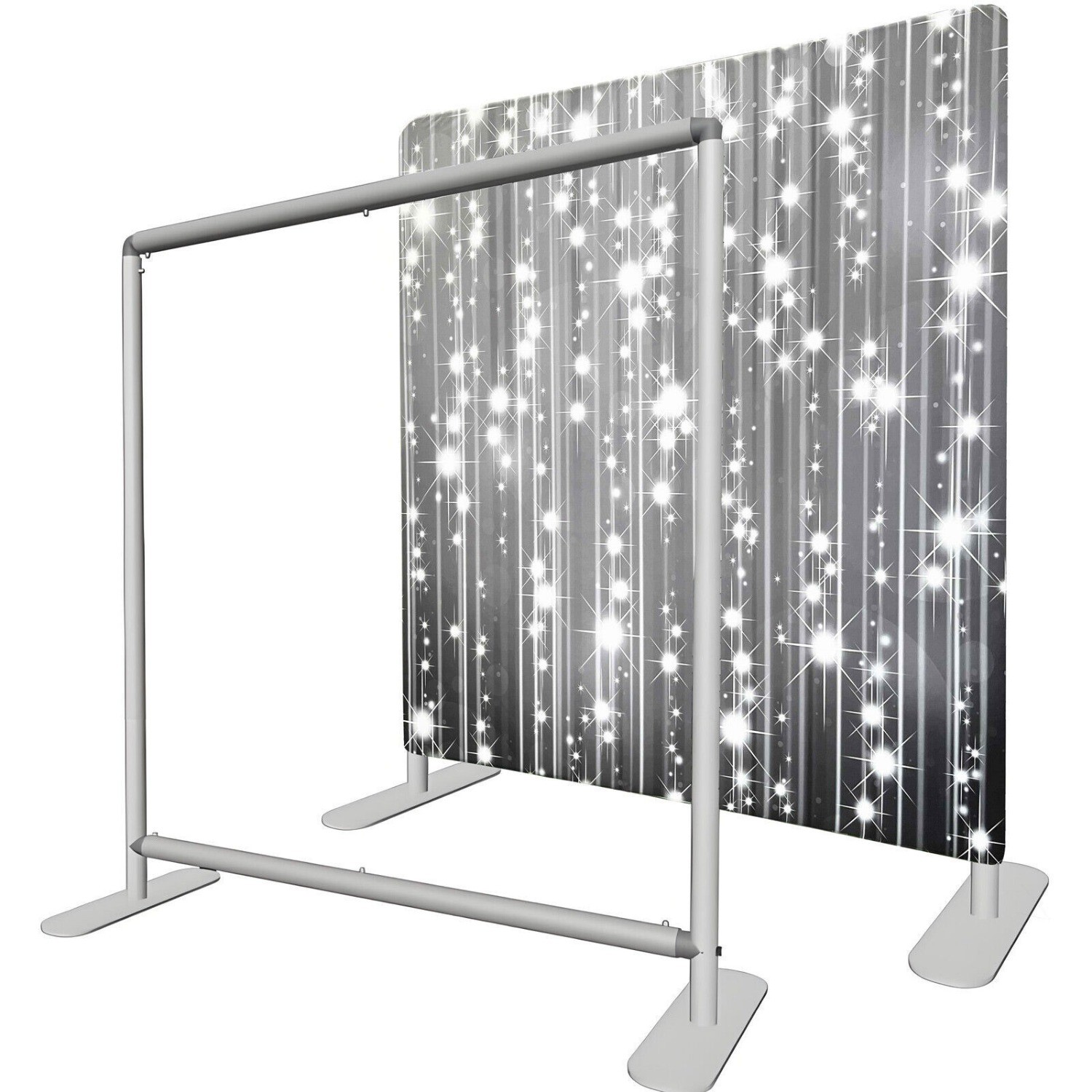 8×8 FT Tension Fabric Display Photography Backdrop Stand for Weddings Events