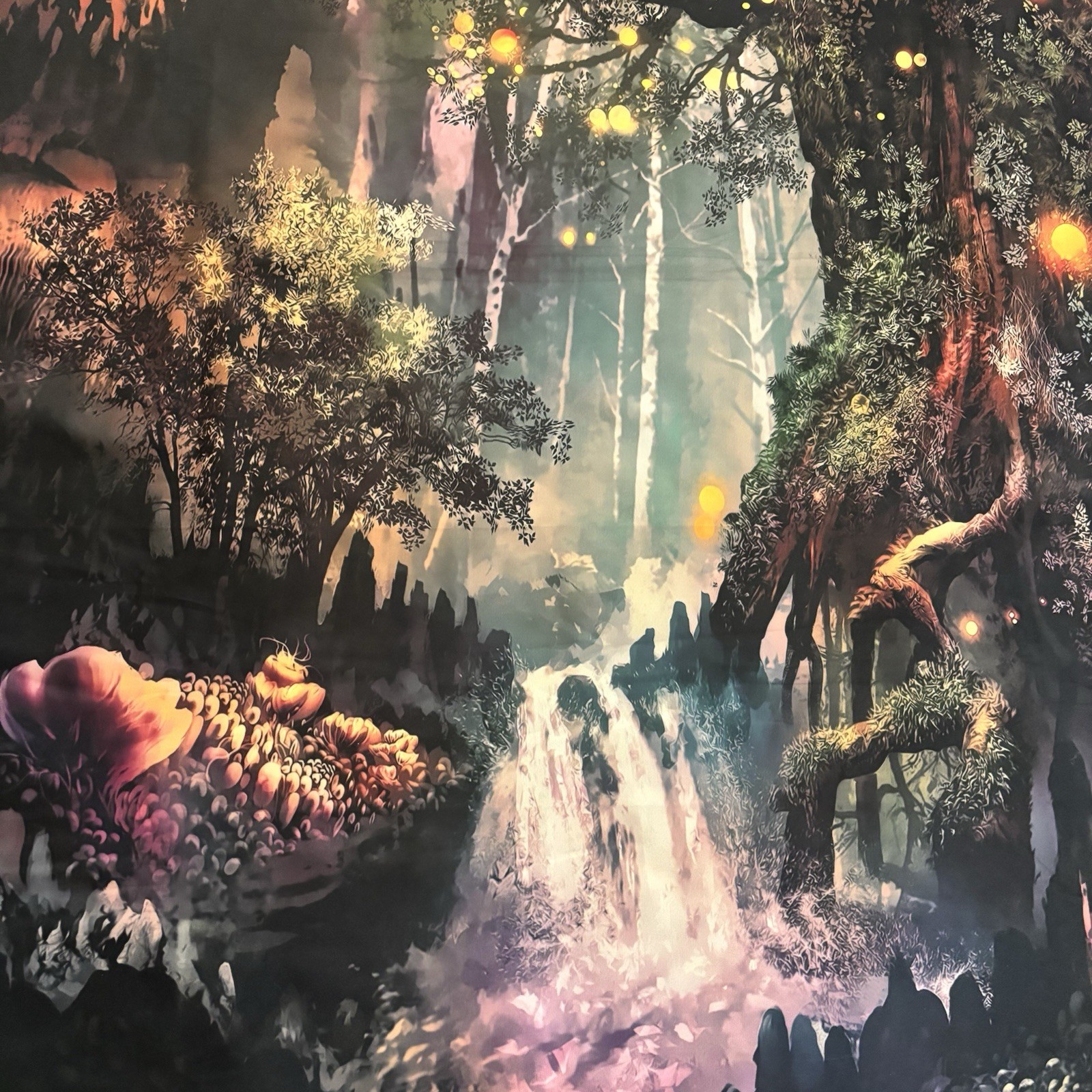 New Without Tags Backdrop Fabric 5’x5.5’ Magic Forest Dark Fantasy Wall Hanging