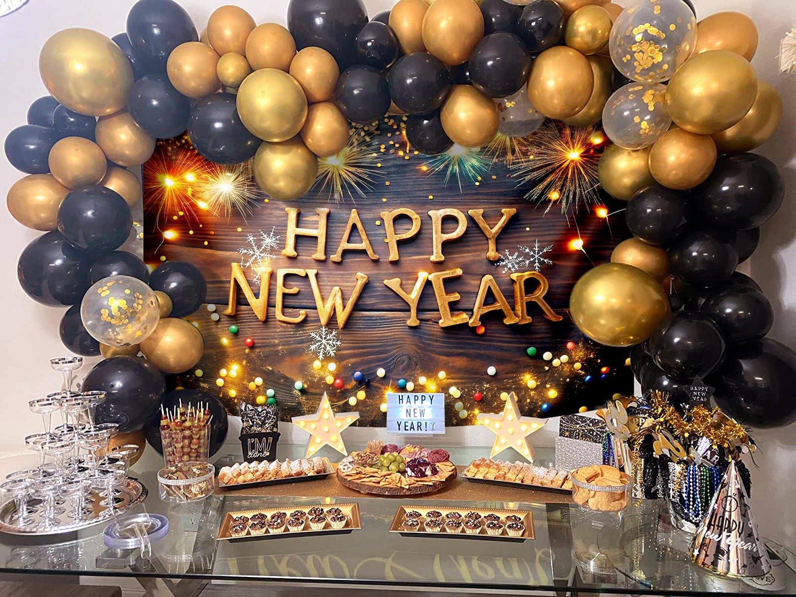 6×3.6FT Happy New Year Photography Backdrop Welcome to 2025 Party Decor