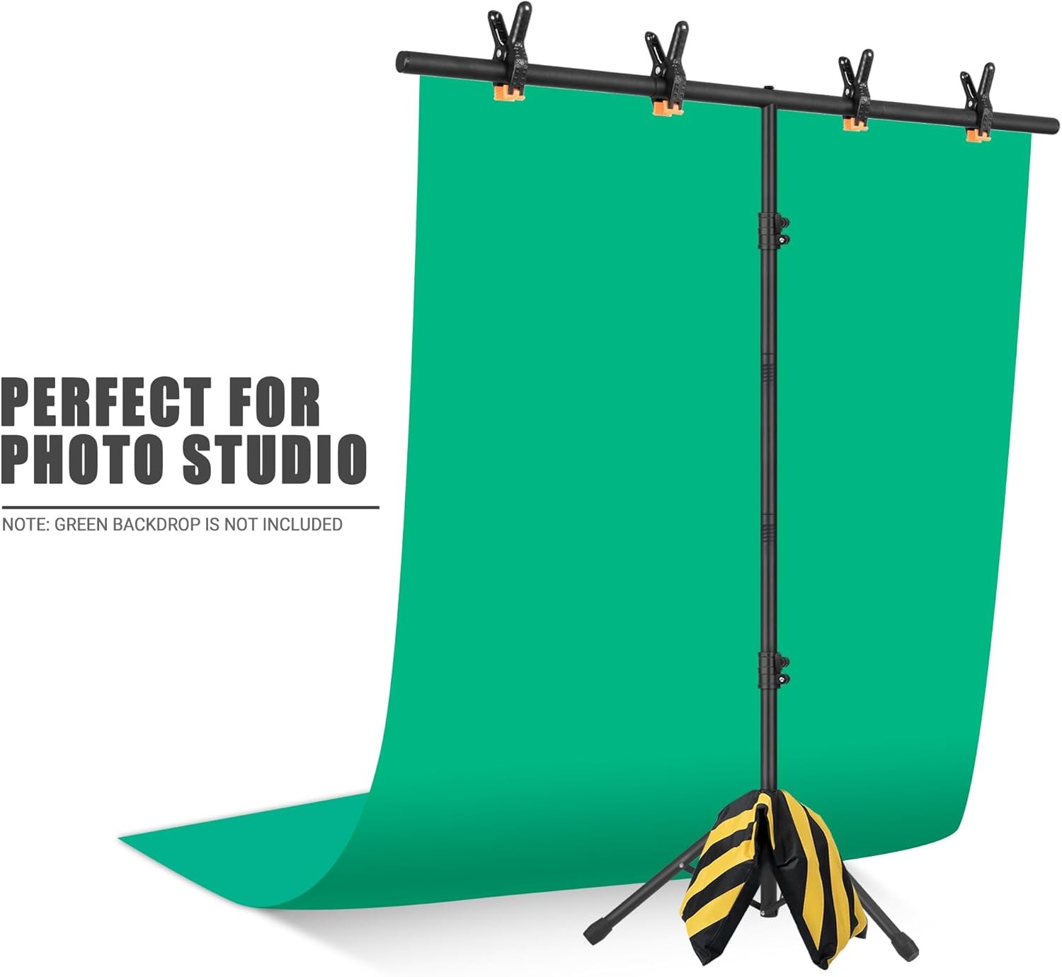 T-Shape Portable Backdrop Stand, 6.5×3.2ft Adjustable Photo Background Stand Kit