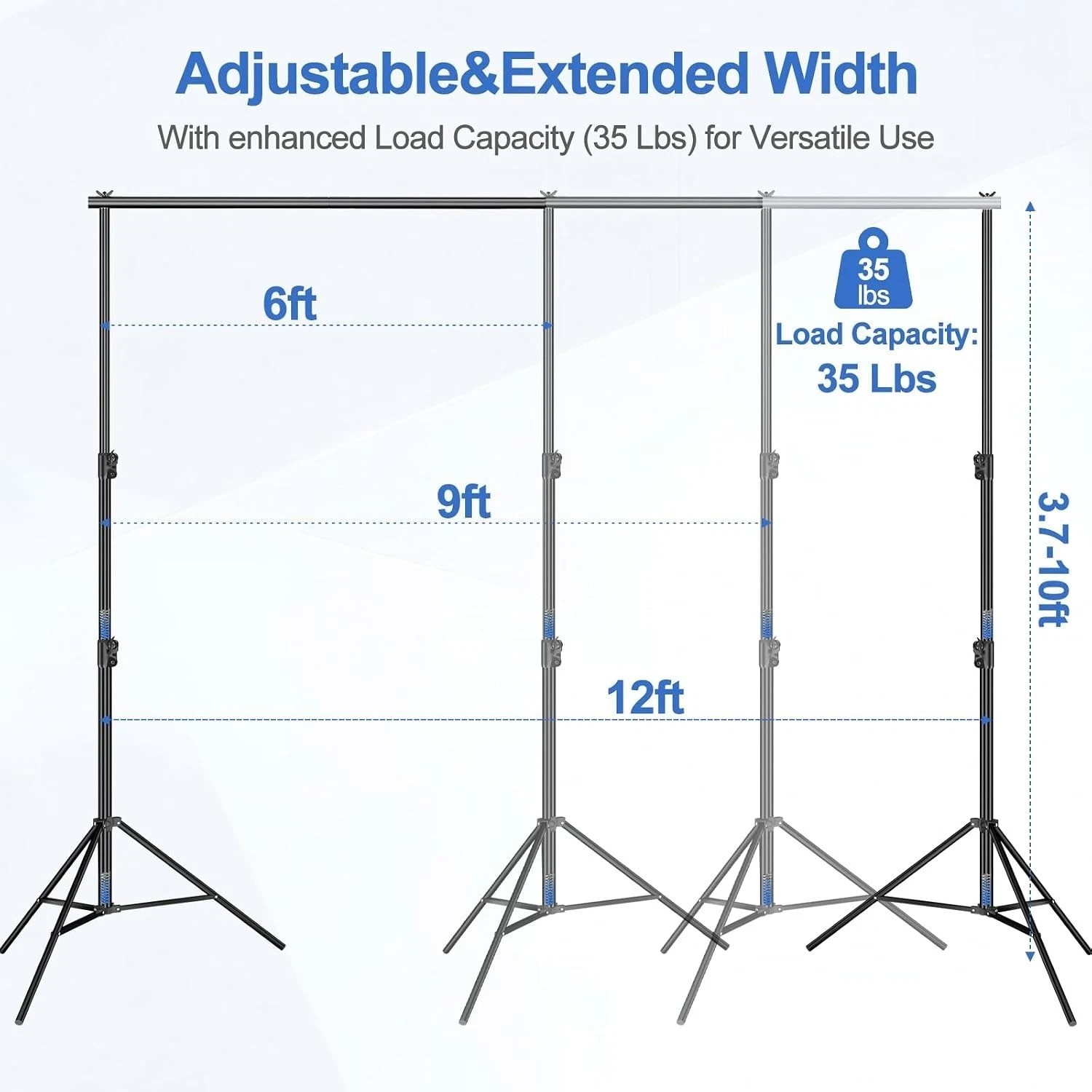 Professional 12x10ft Aluminum Backdrop Stand – Ideal for Parties & Exhibitions