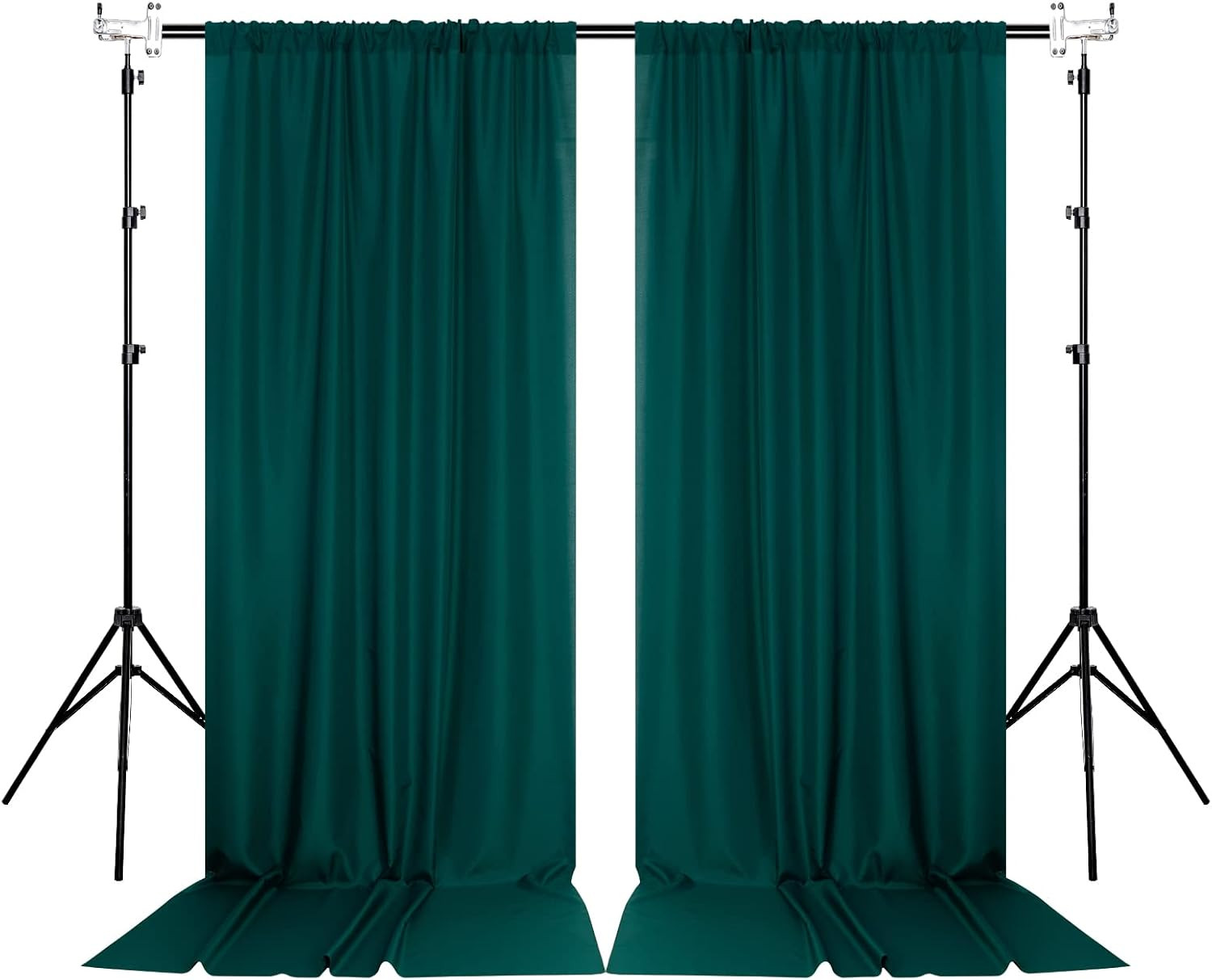 MYSKY HOME 10ft x 7ft Green Backdrop Curtains for Parties, Weddings, Stage & Bab