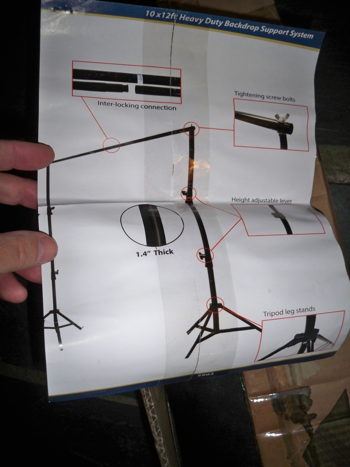 10x12ft Heavy Duty Photo Video Studio Backdrop Background Support Stand with Bag