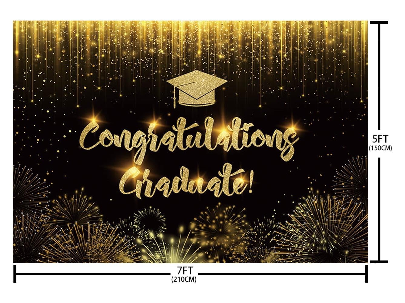 7x5ft Congratulation Graduate Backdrop Congrats Class of 2026 Graduation Photogr