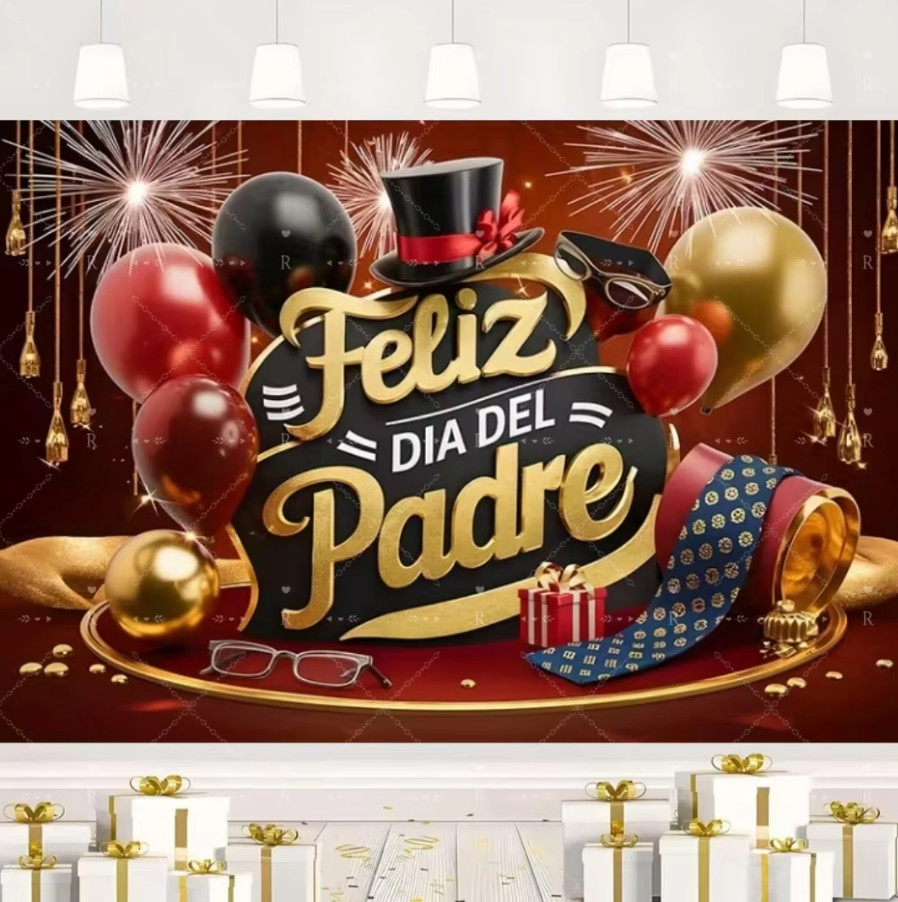 Happy Father’s Day Backdrop Banner Feliz Dia Del Photo Background Padre Party