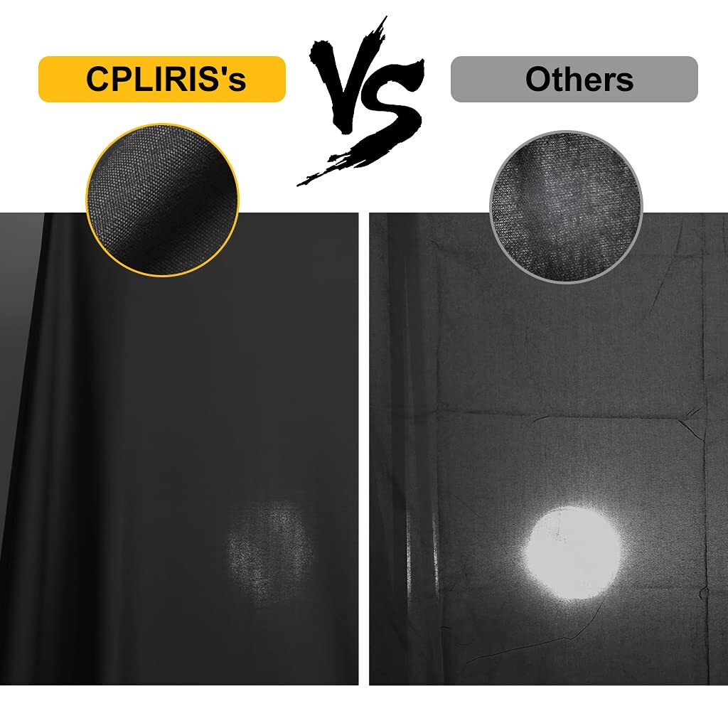10x12ft Black Backdrop for Photography Large Seamless Polyester Fabric