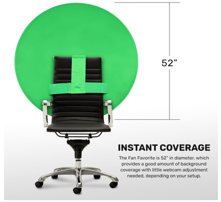 Webaround Fan Favorite 52″ Portable Collapsible Webcam Greenscreen Brand New