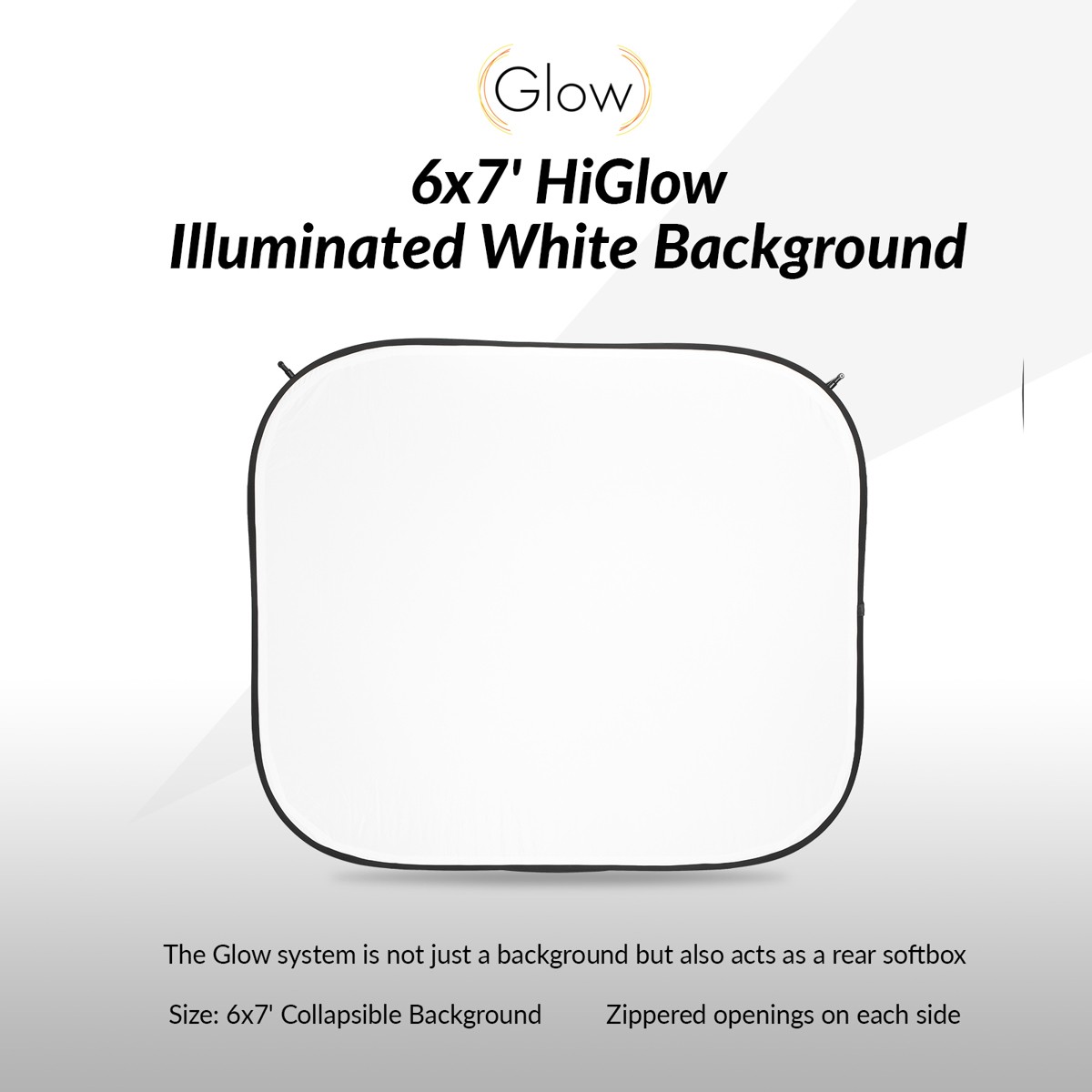 Glow 6×7′ HiGlow Illuminated White Background