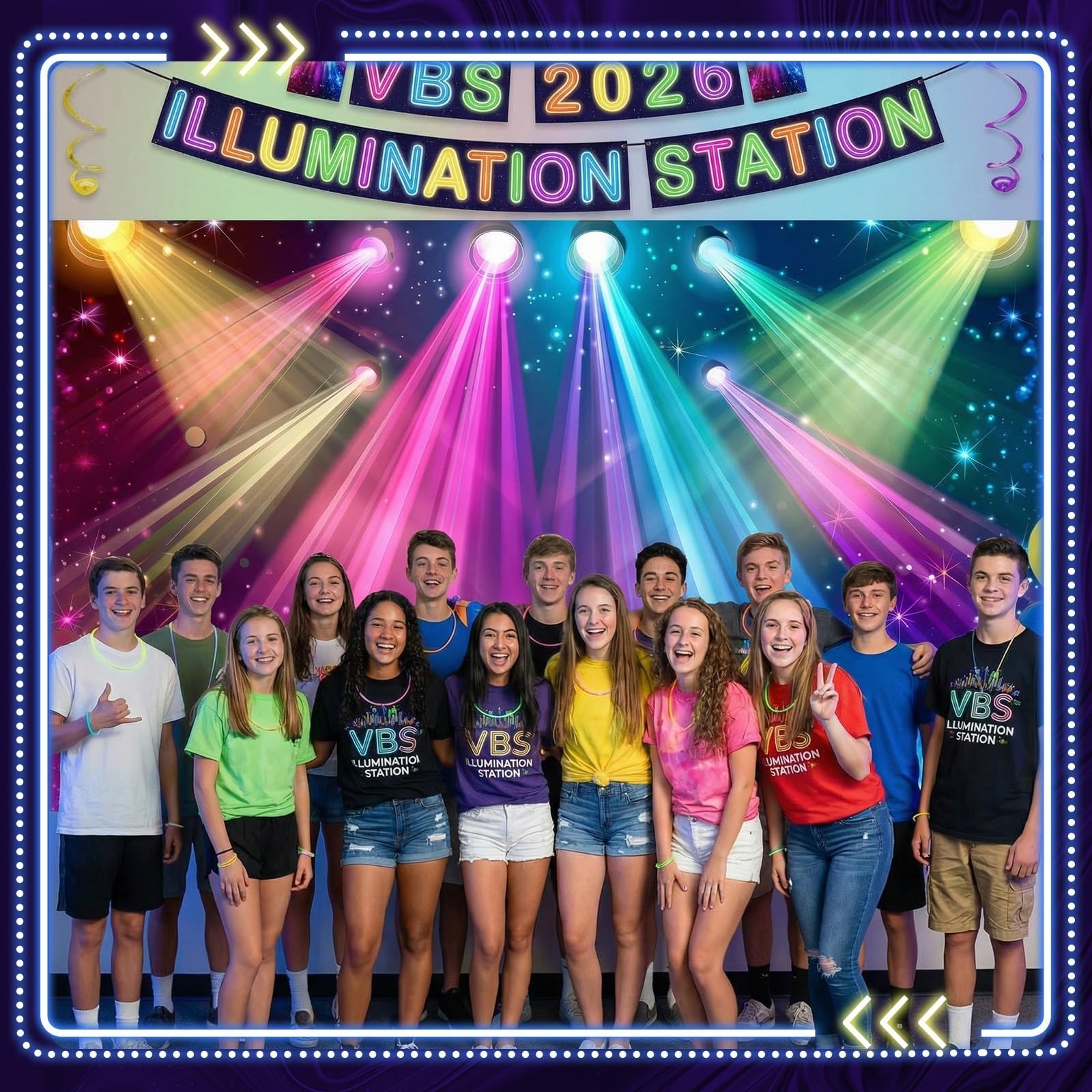 VBS 2026 Backdrop, 10×5.6 ft Supersized Church Illumination Theme Background …