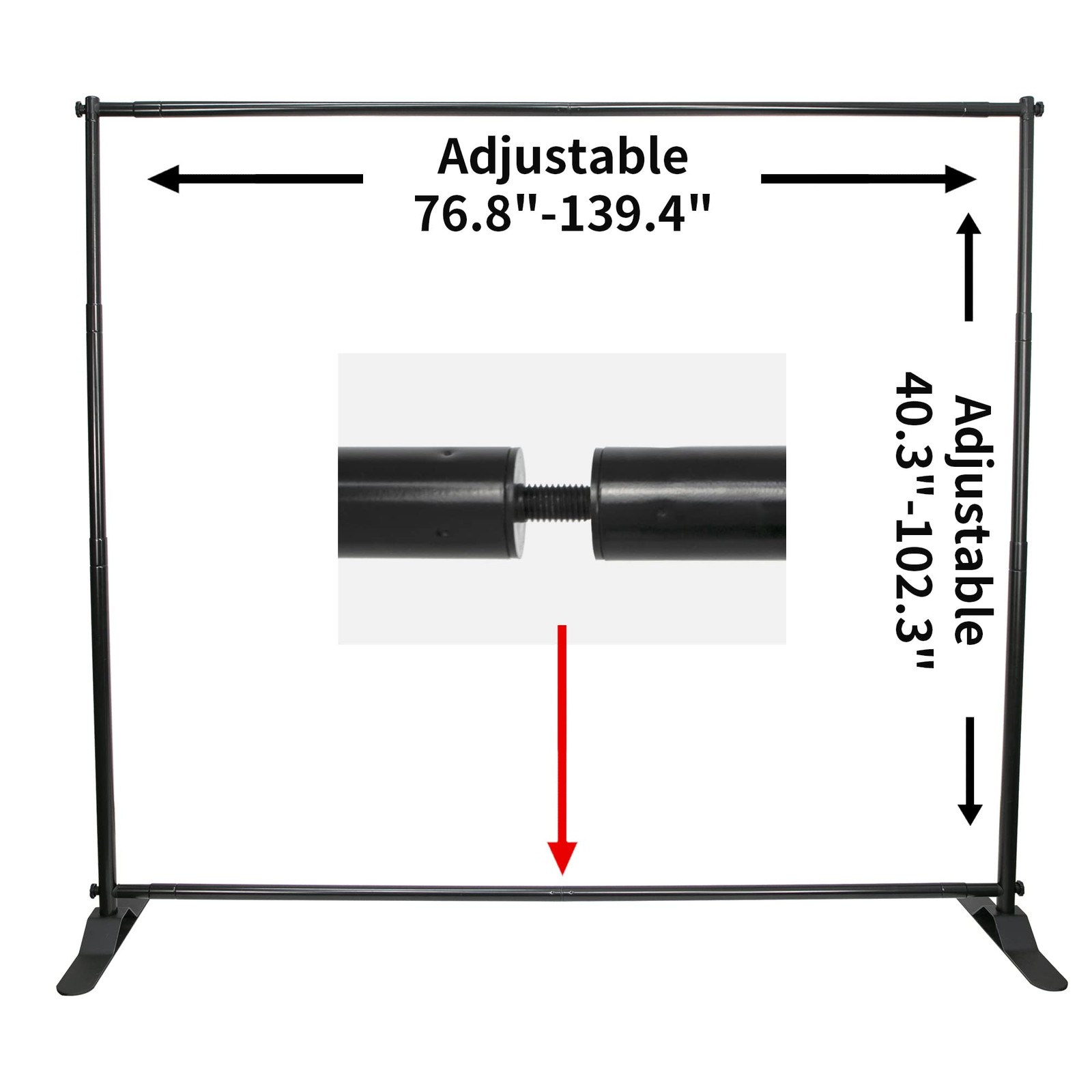 HIGIINC 8×10 Ft Heavy Duty Backdrop Banner Stand with Adjustable Photography Bac