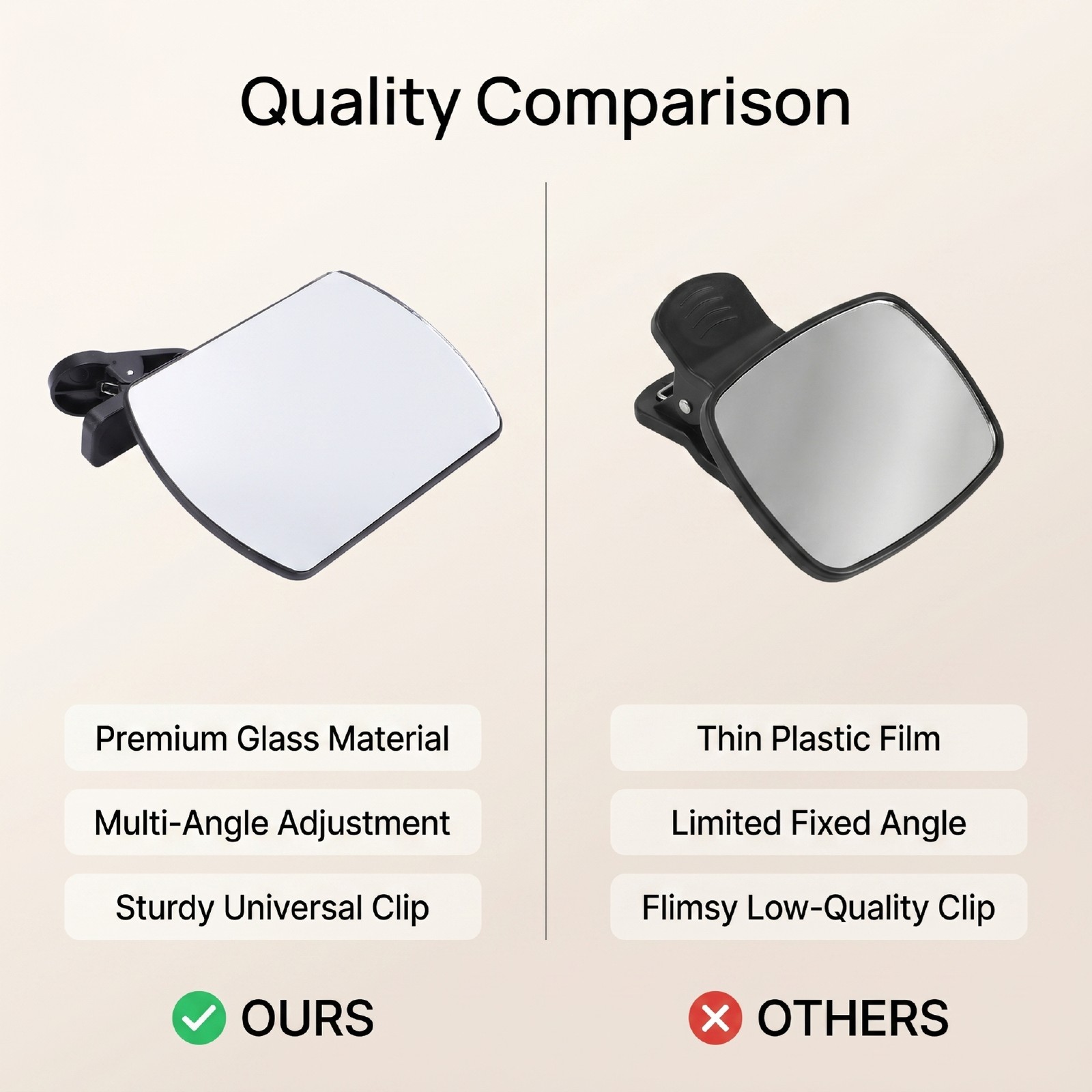 Universal Glass Phone Reflection Mirror For Creative Photography KXWM