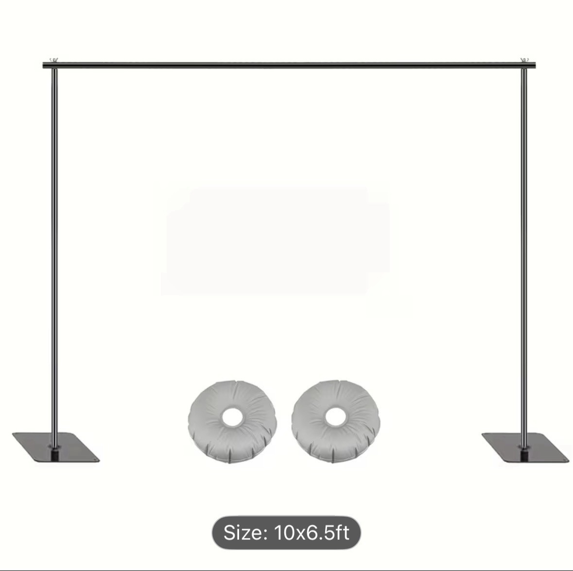 9×6.5ft Adjustable Backdrop Stand Metal Background Support System