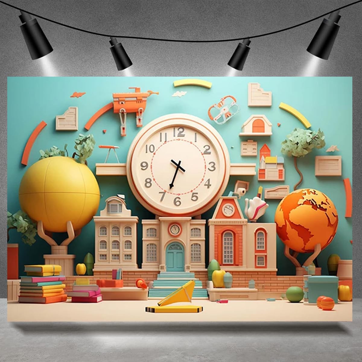 Back to School Photography Backdrop 7x5ft Kids Teacher Classroom Office Decor