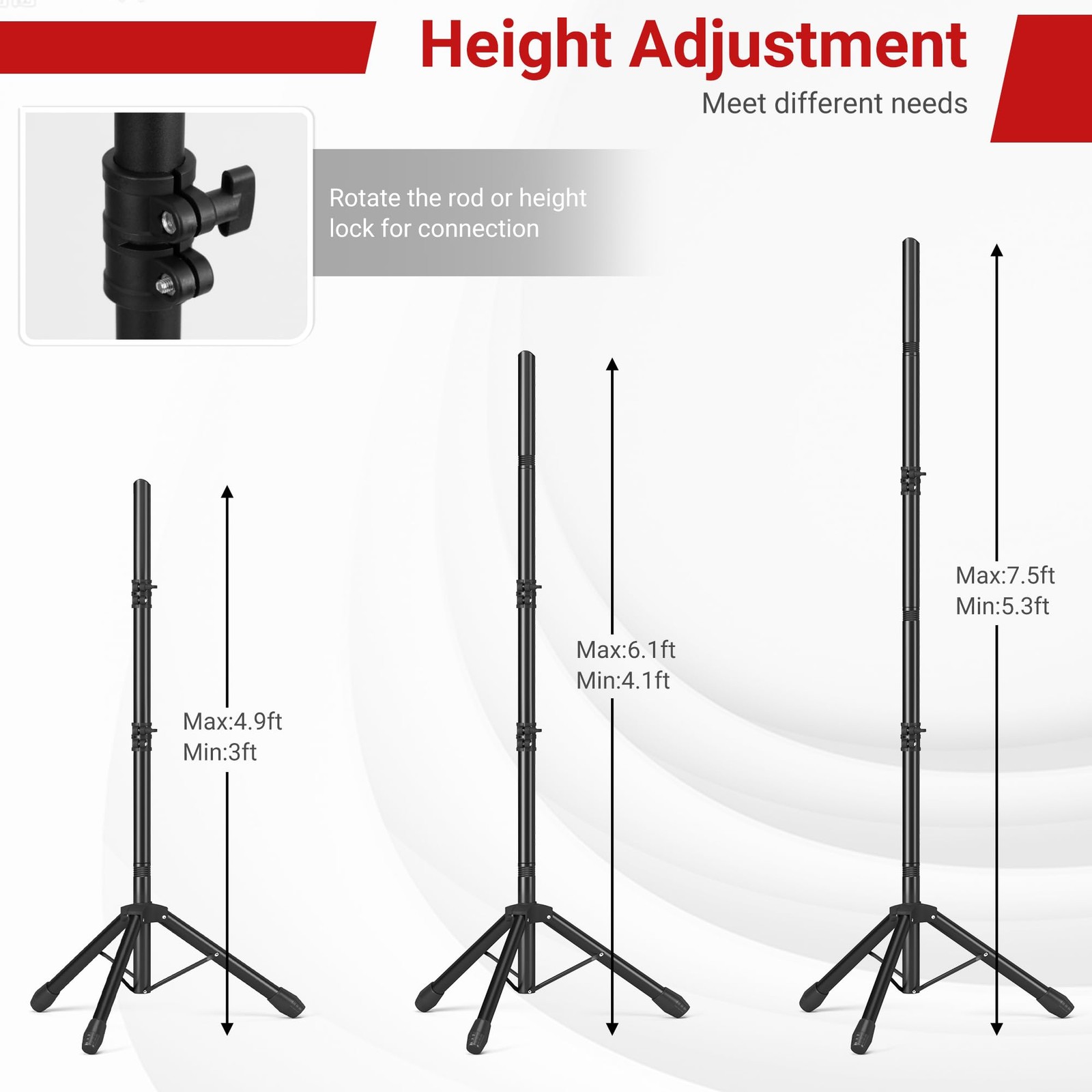 Backdrop Stand, Adjustable 10×7.5 FT Background Stand Backdrop for Parties, P…