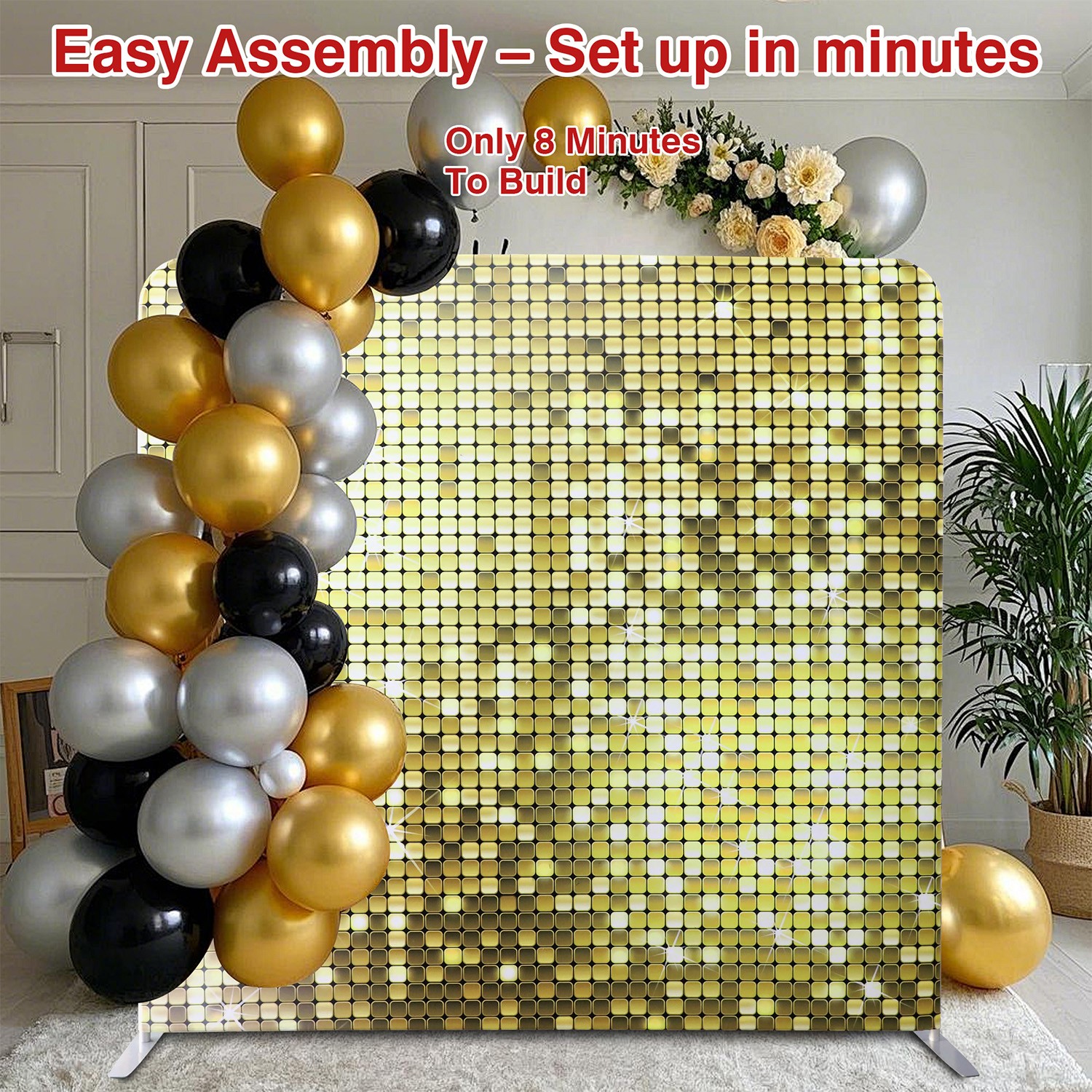 8x8ft Tension Fabric Display Backdrop for Party Trade Show Display BackdropBooth