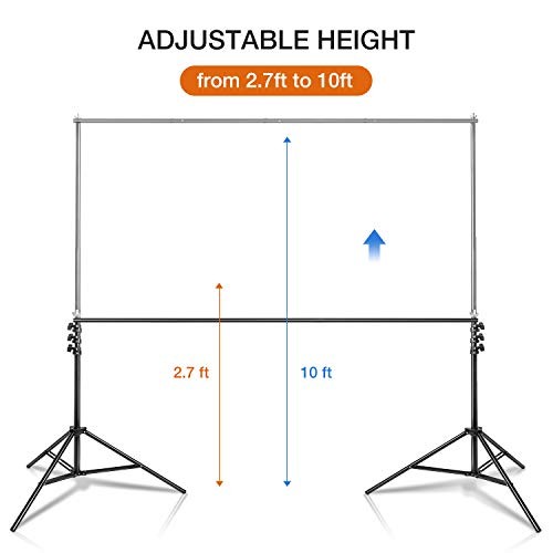 10 X 10 ft Photo Video Studio Background Support Stand, Adjustable Heavy Duty