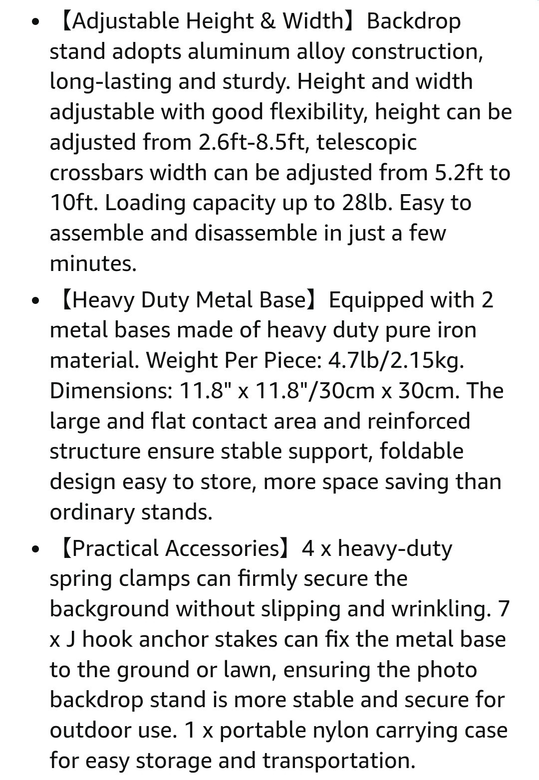 FUDESY Heavy Duty Backdrop Stand, 8.5x10ft Adjustable Photo Background Stand…