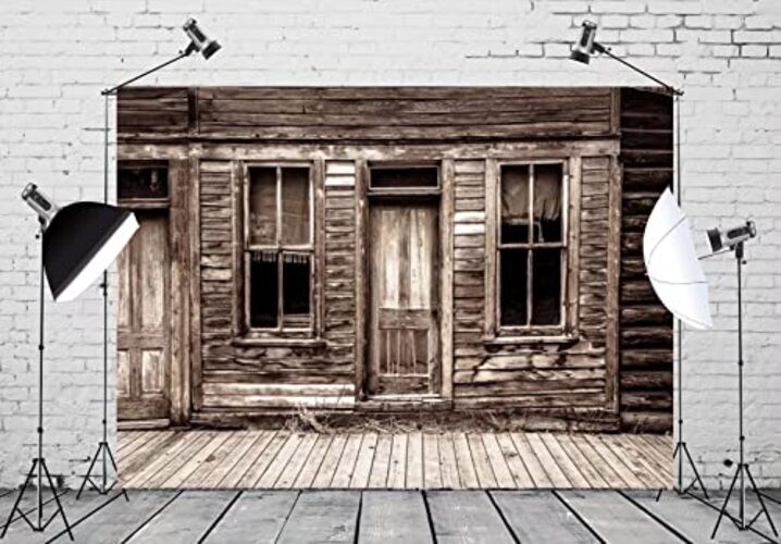 7x5ft Fabric Old Wooden House Cabin Photography Backdrop Rustic 7x5FT Old-06
