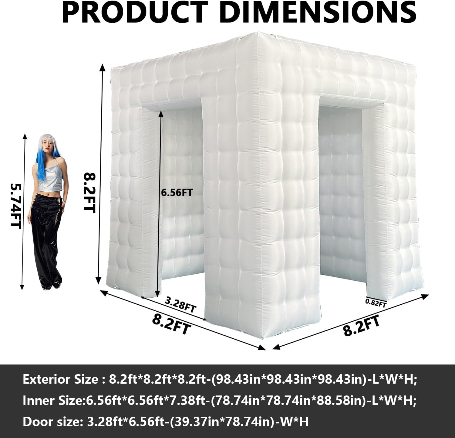 Inflatable LED Photo Booth Backdrop for Event Party Wedding Birthday Exhibition