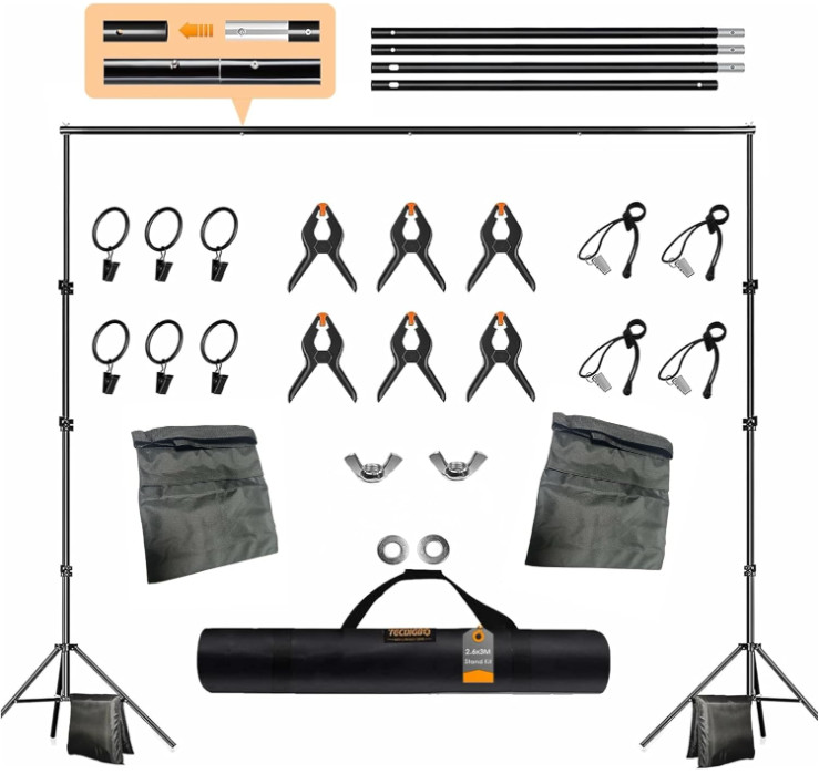 Soporte De Telon De Fondo Para Fiestas Estudio Fotografia 8.5 x10 Ft Ajustable