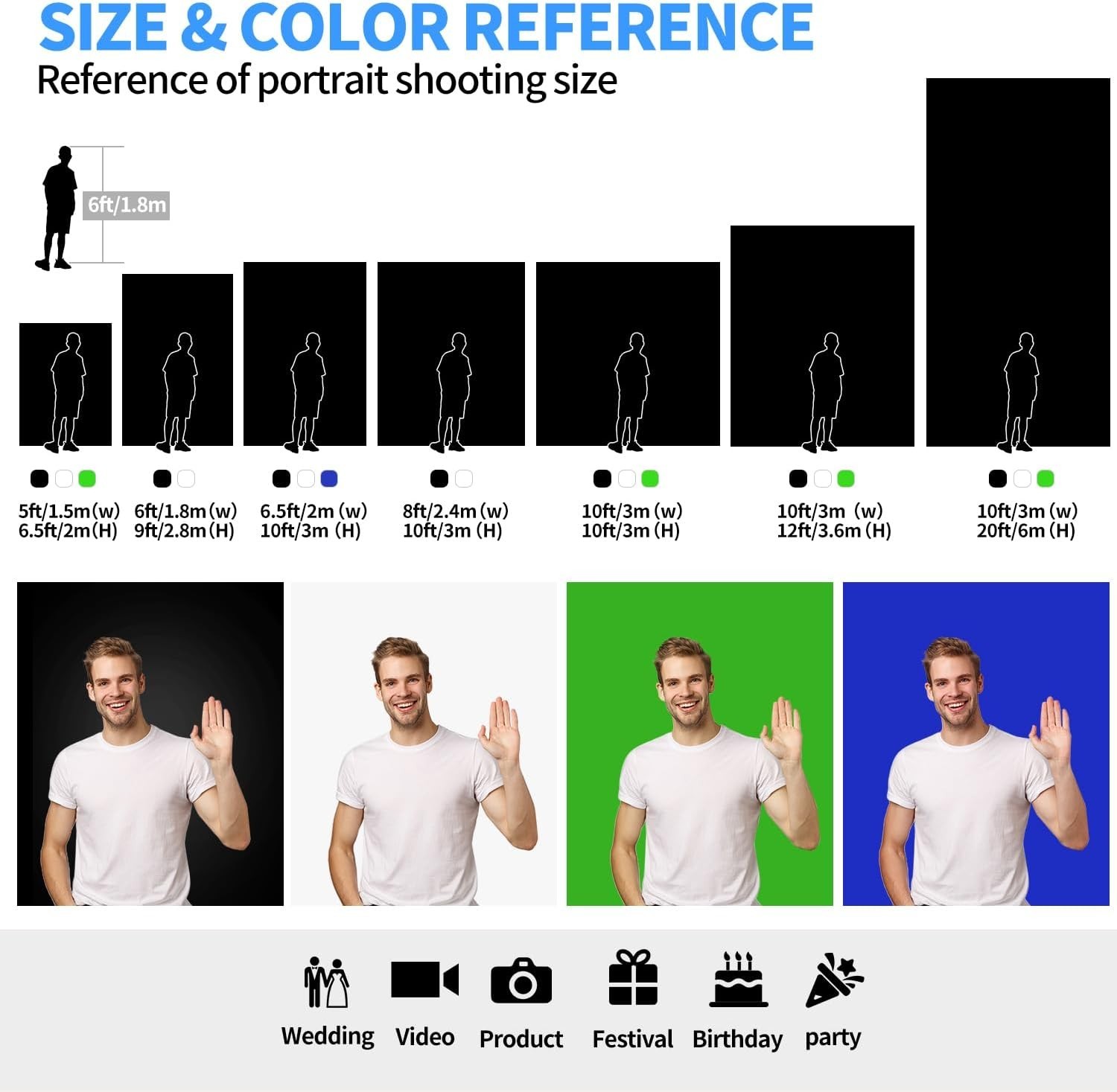 Durable 6x9ft Polyester Green Screen with Rod Pocket for Streaming & Gaming