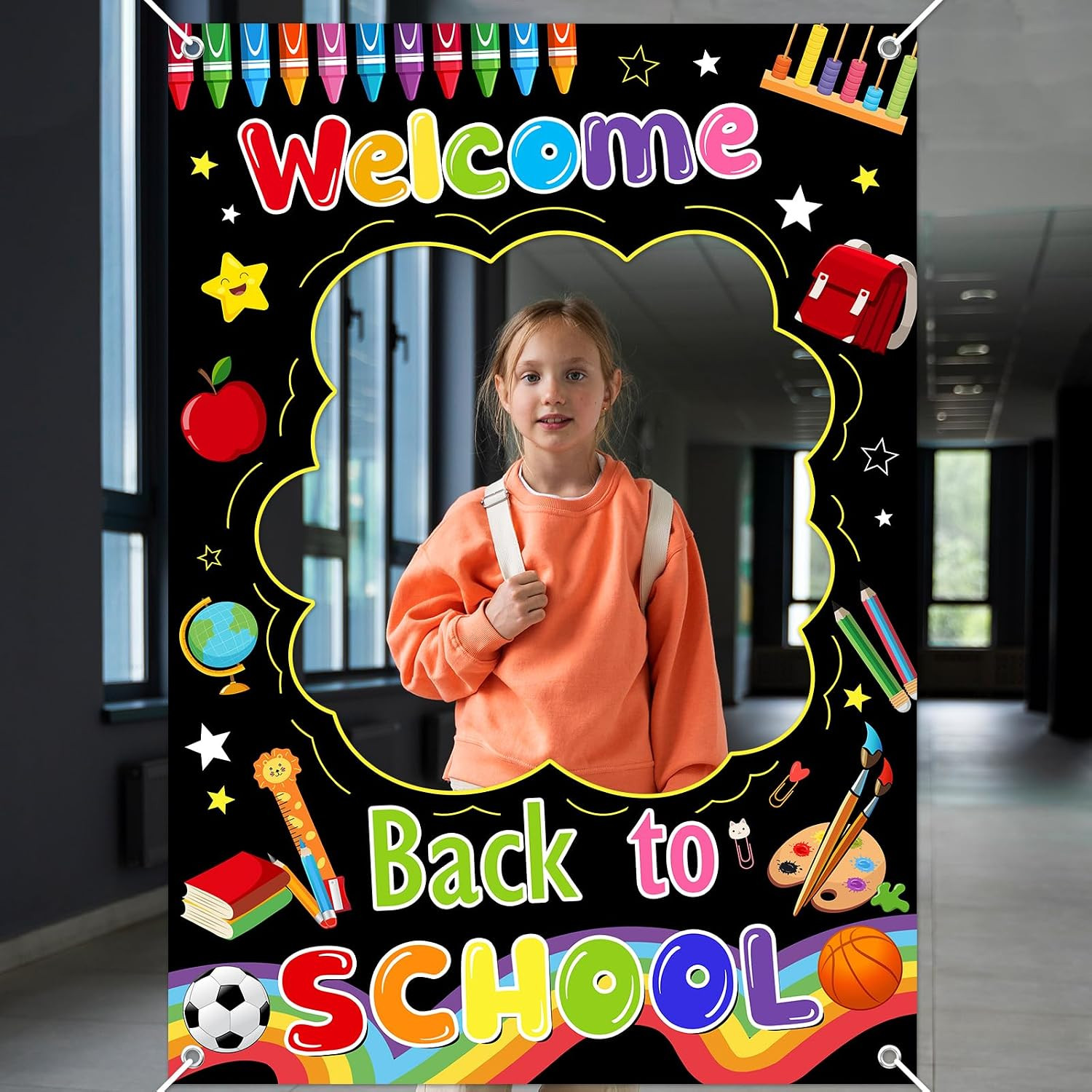 Welcome Back to School Backdrop Back to School Decorations | 4X6Ft, Fabric Cutou