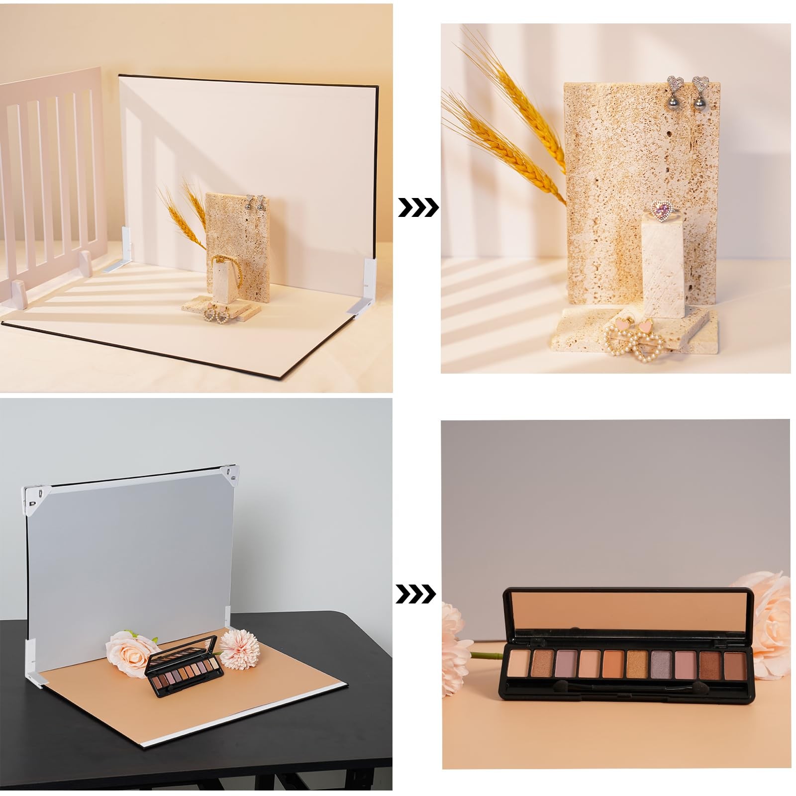 7 PCS Product Photography Photo Backdrop Double Sided Paper Shadow Boards