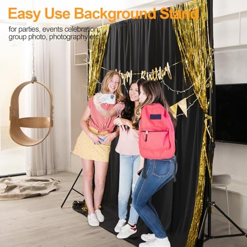 Photo Backdrop Stand kit, 8.5 x 10 ft Back Drop Adjustable Frame for 8.5x10ft